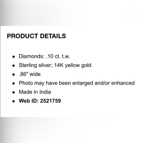 Elegant Gold and Silver Diamond Ring - Picture 5 of 5